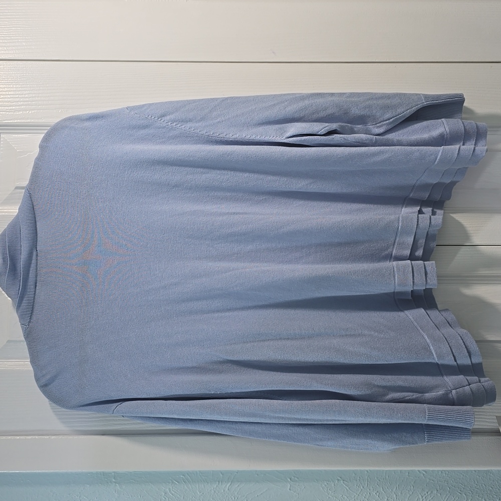 Ronni Nicole Light Blue Open Front Knit Cardigan Sweater - Picture 10 of 12